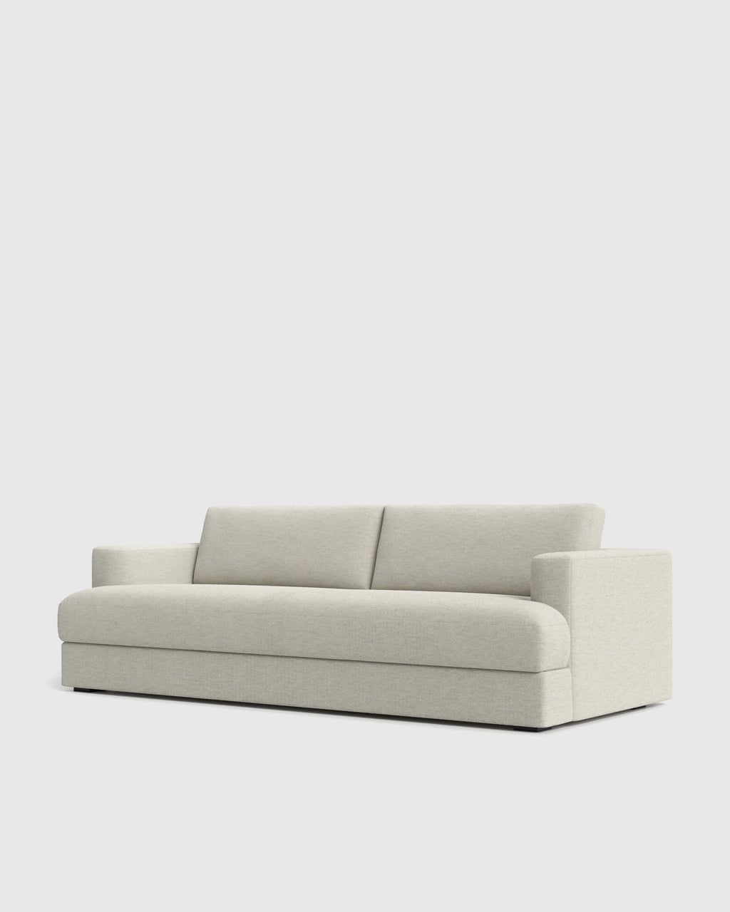 Sierra Curved Arm Sofa in Performance Basketweave - 7ft / Flax