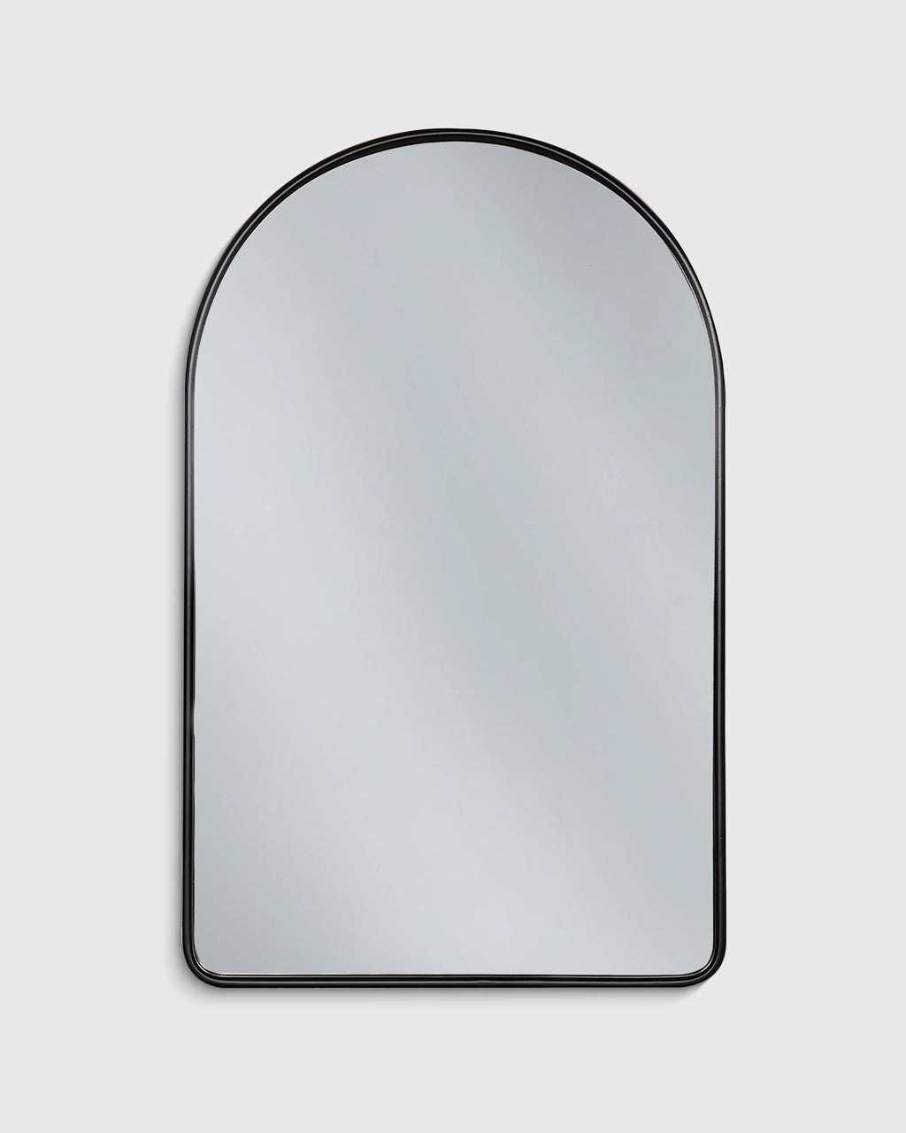 Arched Metal Framed Wall Mirror - One Size / Silver Metal Frame