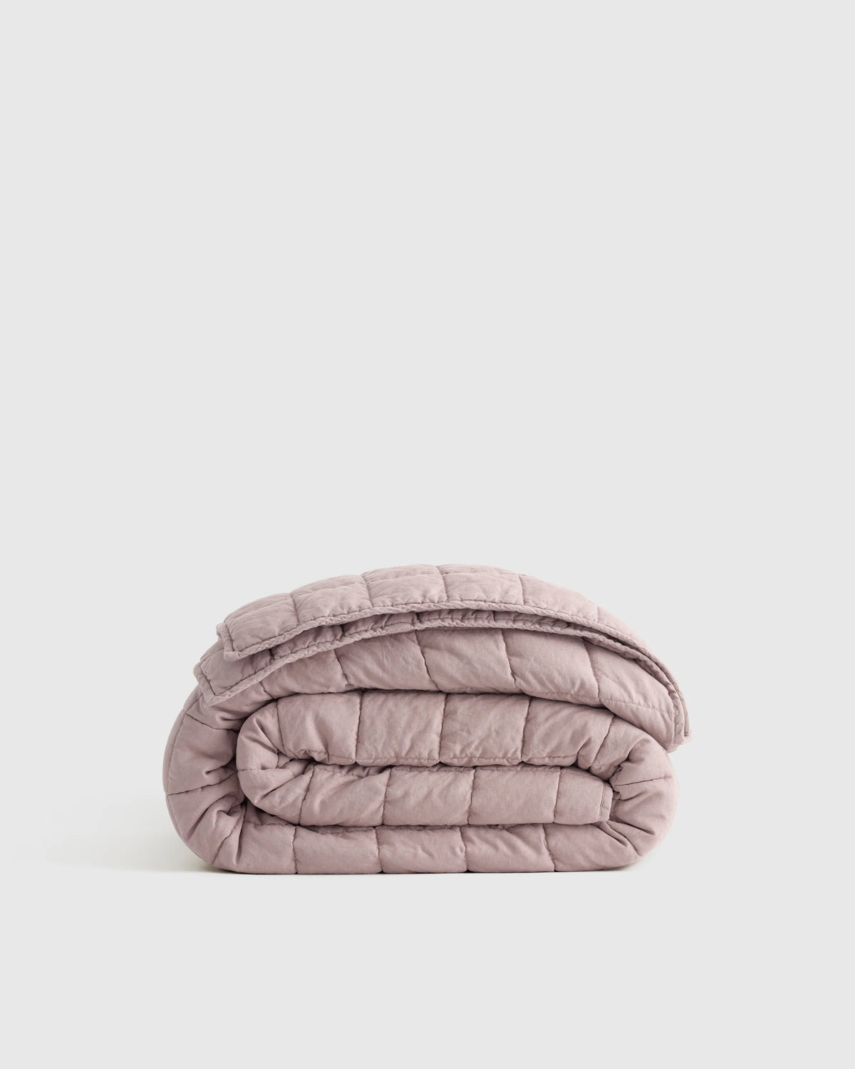 European Linen Box Quilt - Twin / Dusty Mauve Main image
