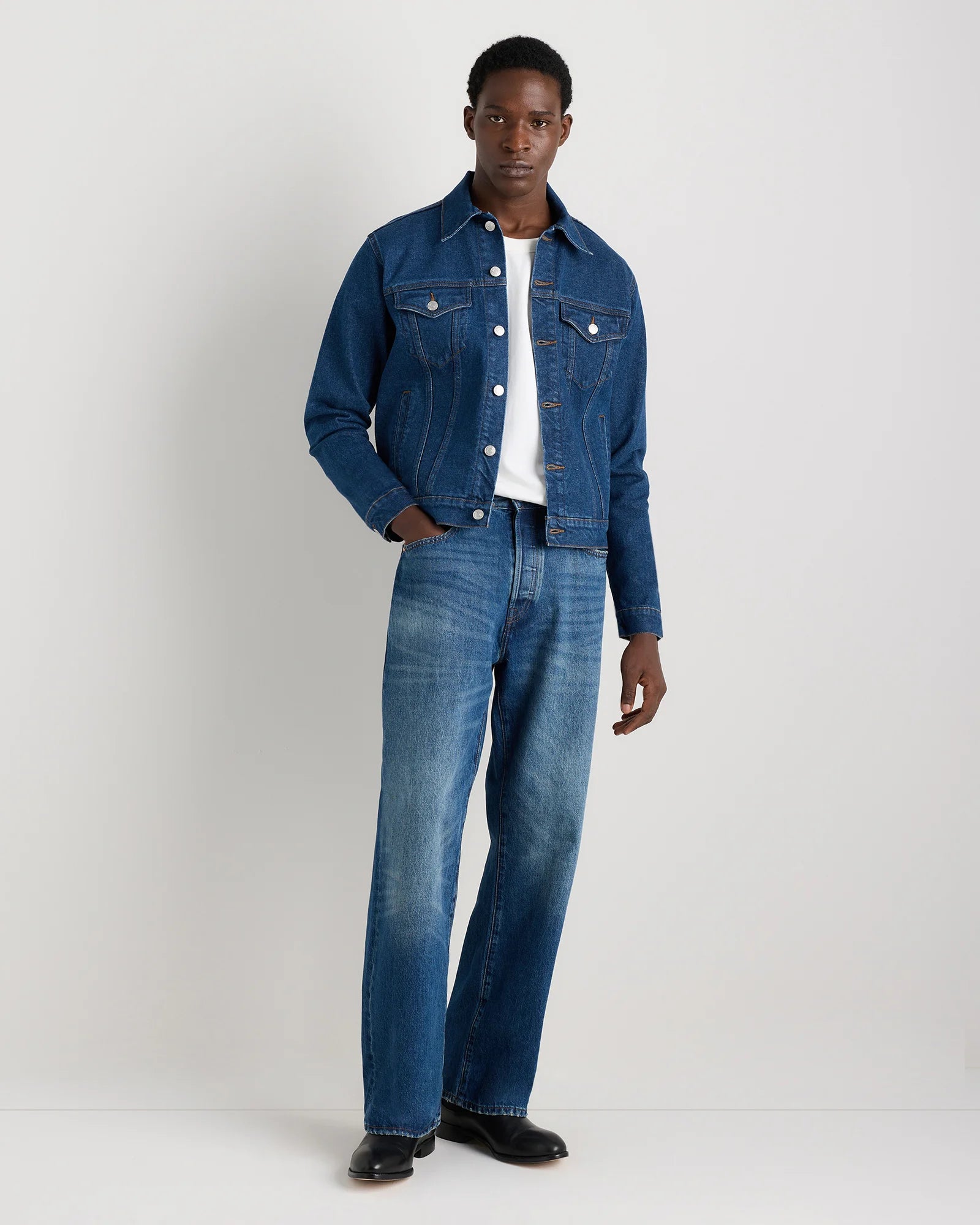 Comfort Stretch Denim Jacket - S / Dark Indigo Secondary image