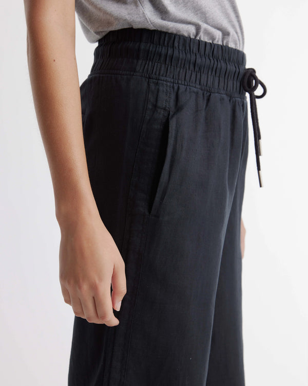 100% European Linen Wide Leg Pants - XS / Flax