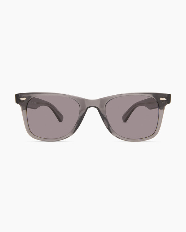 Walker Polarized Acetate Sunglasses - One Size / Clear Slate with Grey lens
