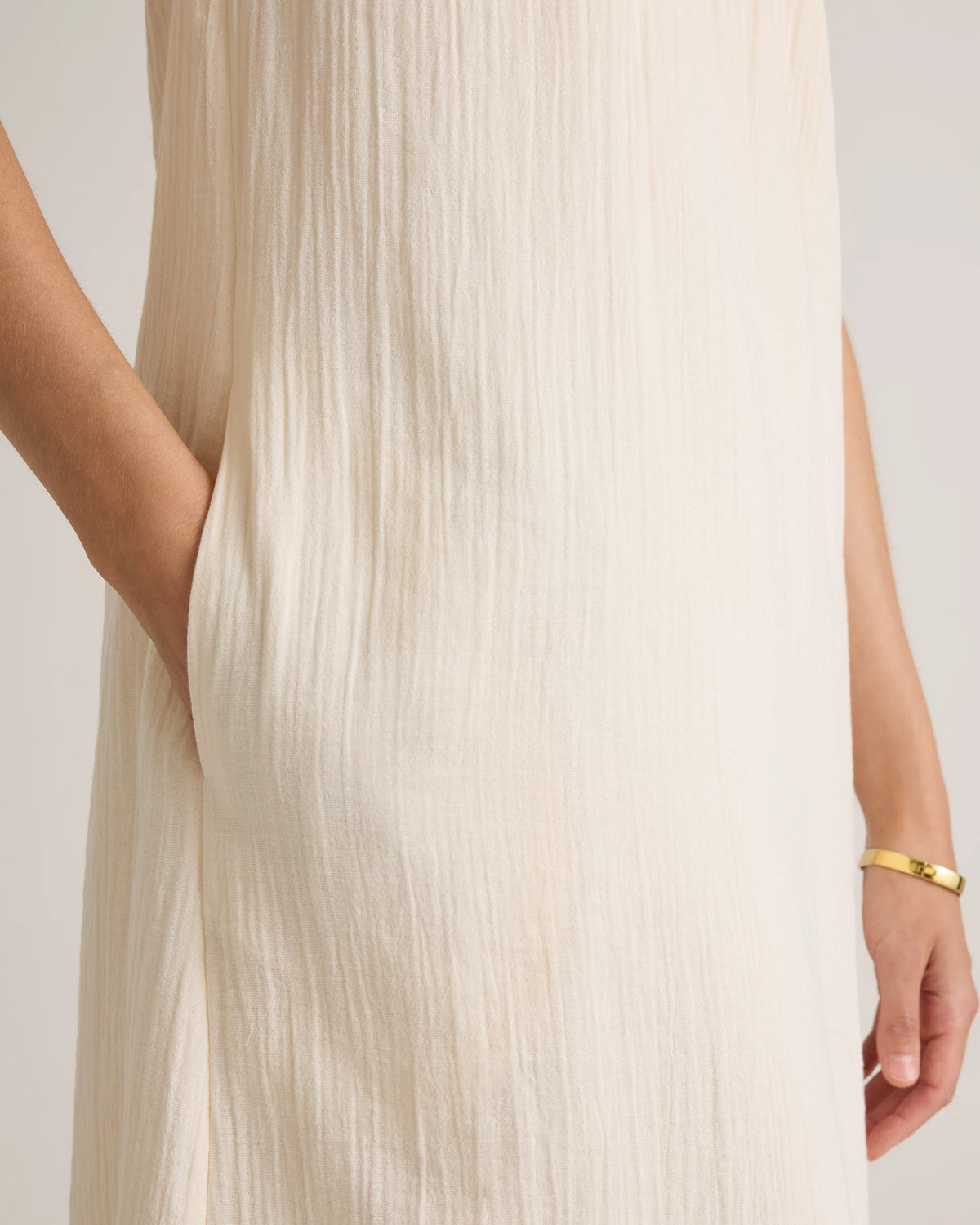 100% Organic Cotton Gauze Sleeveless Maxi Dress - XS / Spiced Orange