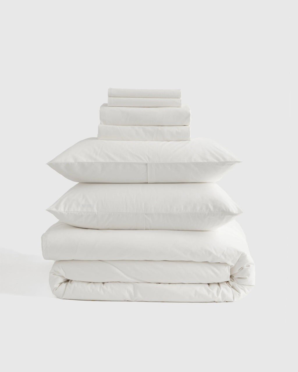 Organic Brushed Cotton Deluxe Bedding Bundle - Twin / White