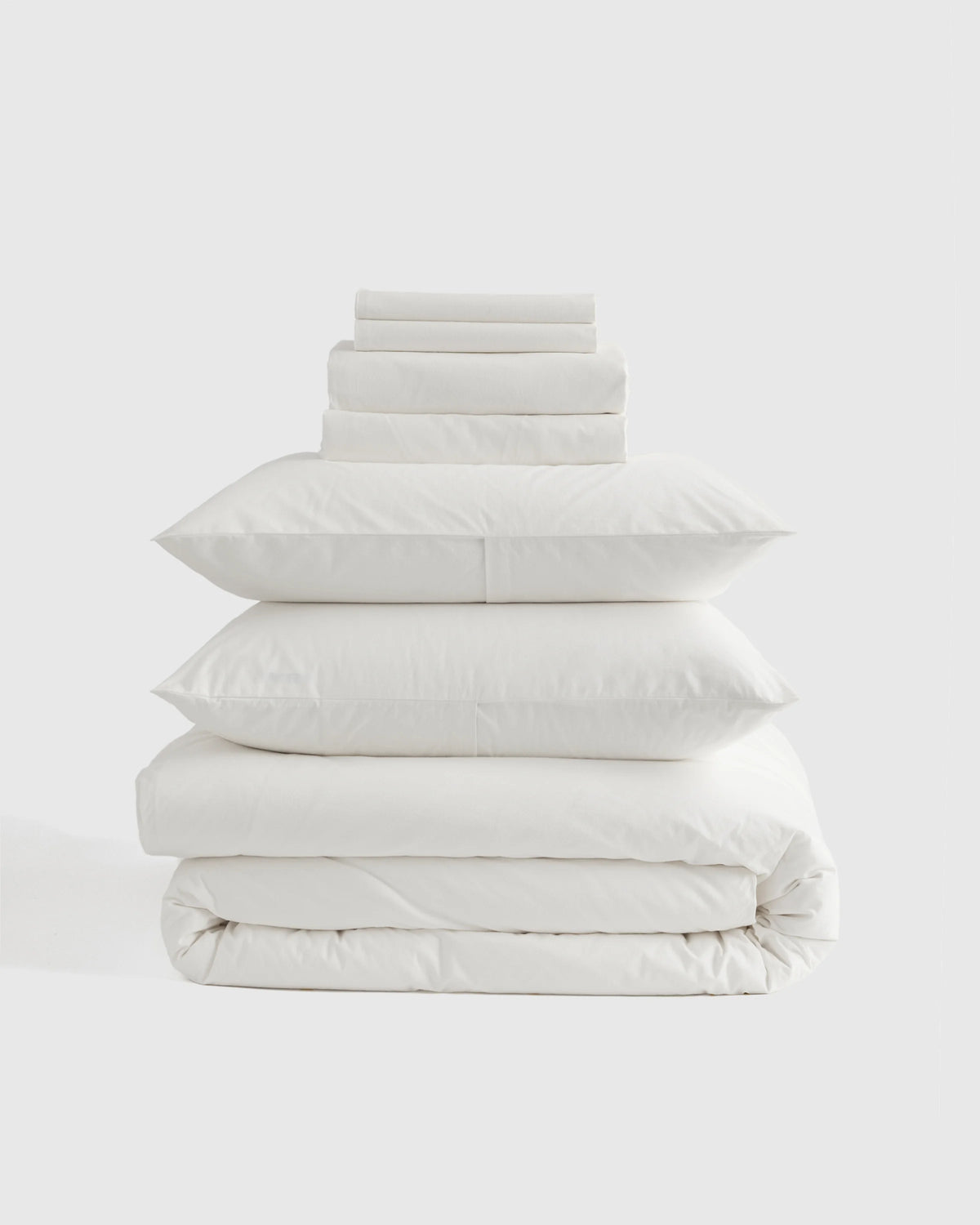Organic Brushed Cotton Deluxe Bedding Bundle - Twin / White