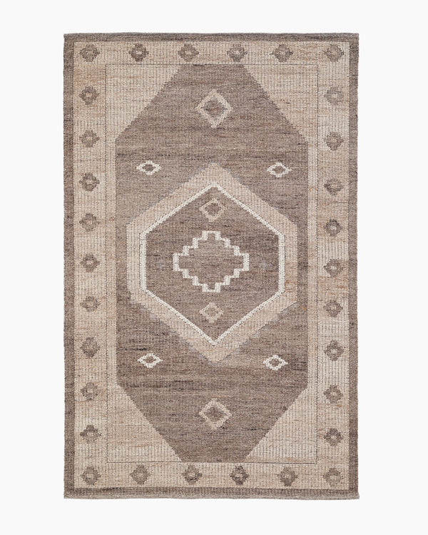 Sonora Handwoven Wool Rug - 5' x 7'6" / Brown