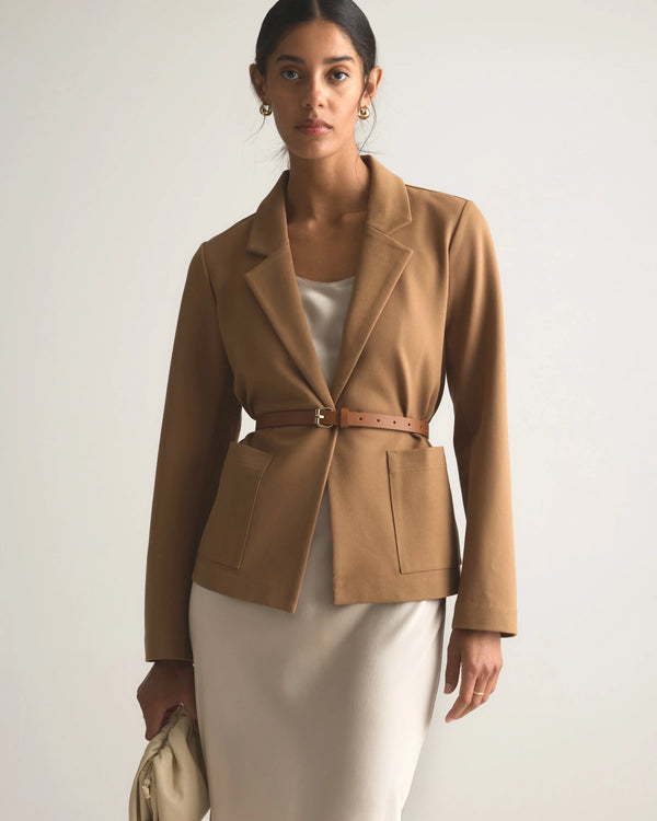 Ultra-Stretch Ponte Open Blazer - XS / Black