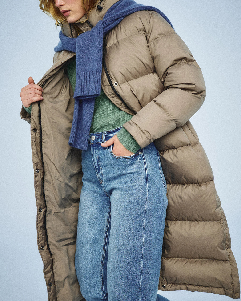 Responsible Down Long Puffer Jacket - XS / Black