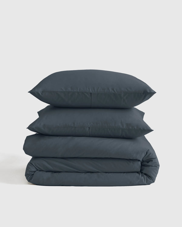Organic Brushed Cotton Duvet Cover Set - Twin / Toffee