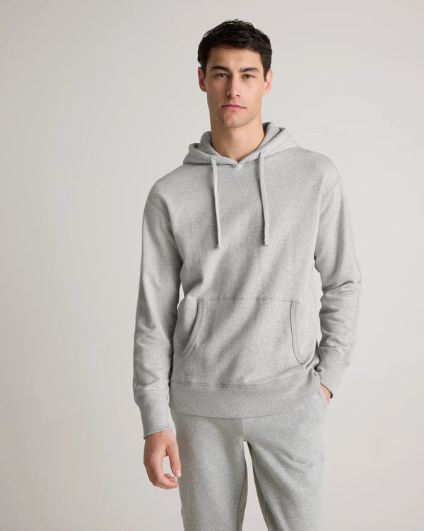 Organic Midweight French Terry Pullover Hoodie - S / Light Heather Grey