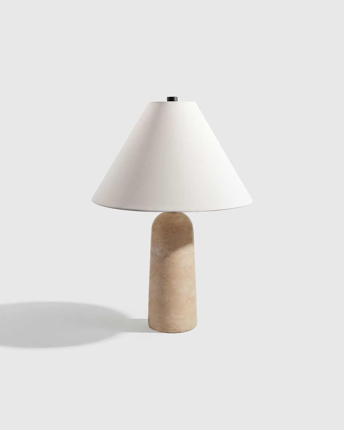 Travertine Table Lamp - Dome / Beige Main image