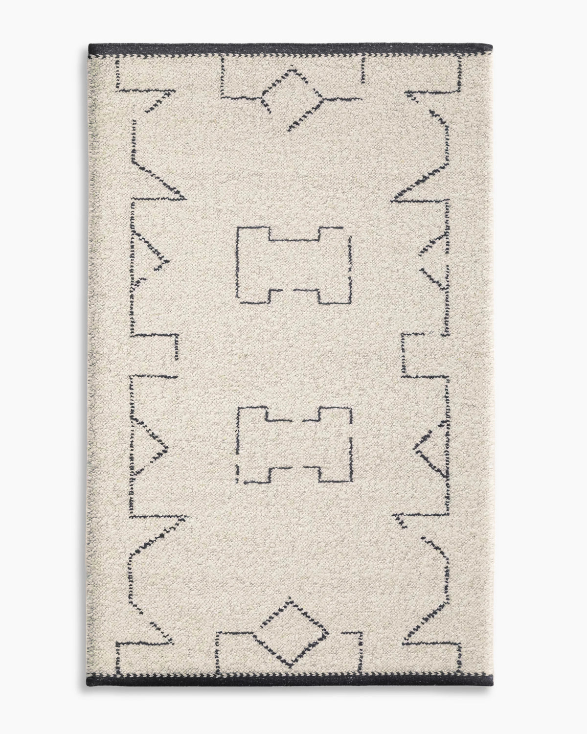 Saira Hand-Loomed Wool Rug - 5' x 8' / Charcoal Main image