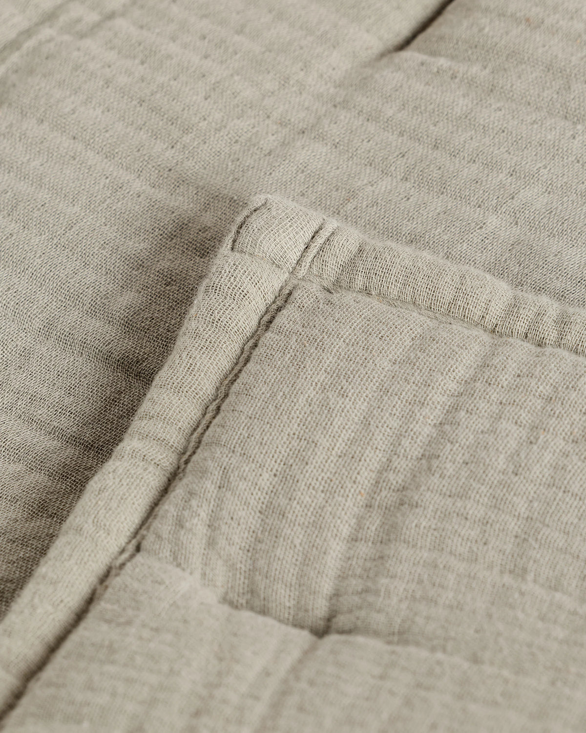 Organic Cotton Gauze Toddler Quilt - One Size / White