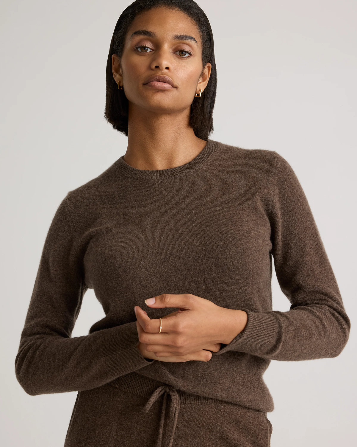 Mongolian Cashmere Crewneck Sweater - XS / Ivory