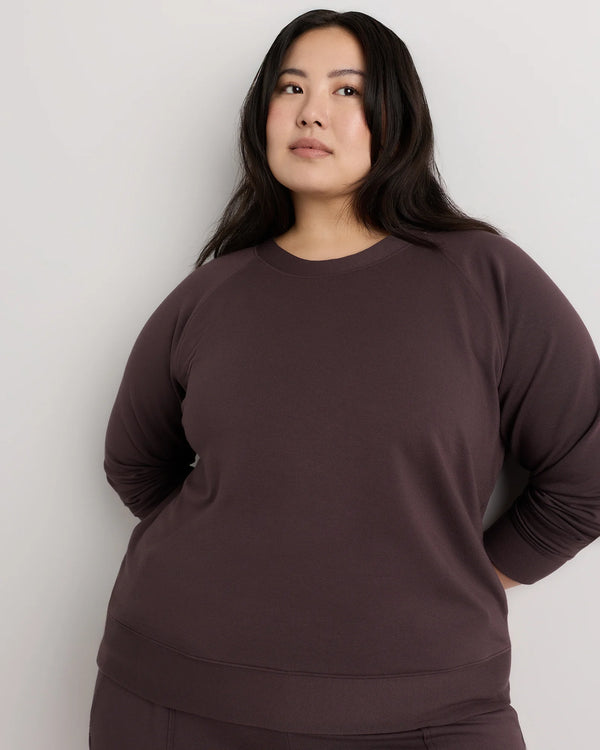 SuperSoft Fleece Crew - 1X / Dried Fig