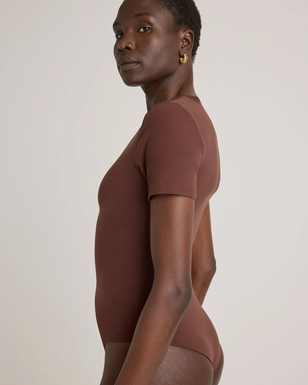 Second Skin T-Shirt Bodysuit - XS / Sand