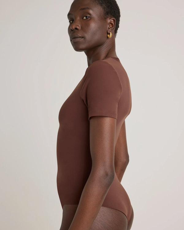 Second Skin T-Shirt Bodysuit - XS / Sand