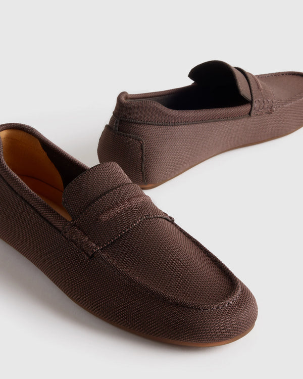 Recycled Knit Driving Loafer - 7 / Wheat