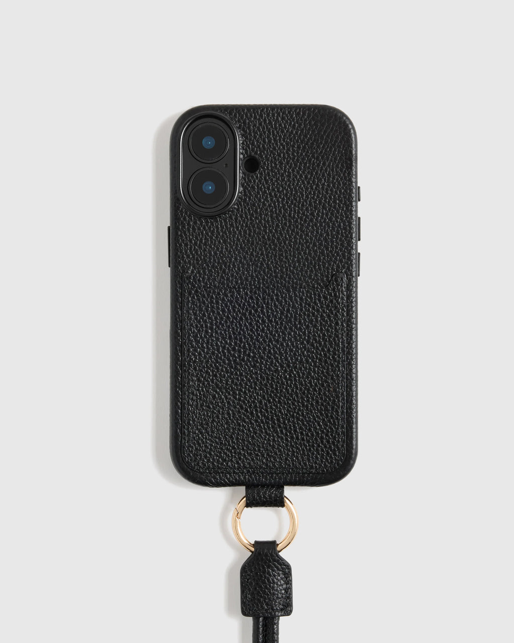 Italian Leather Phone Crossbody Case - 17 / Black