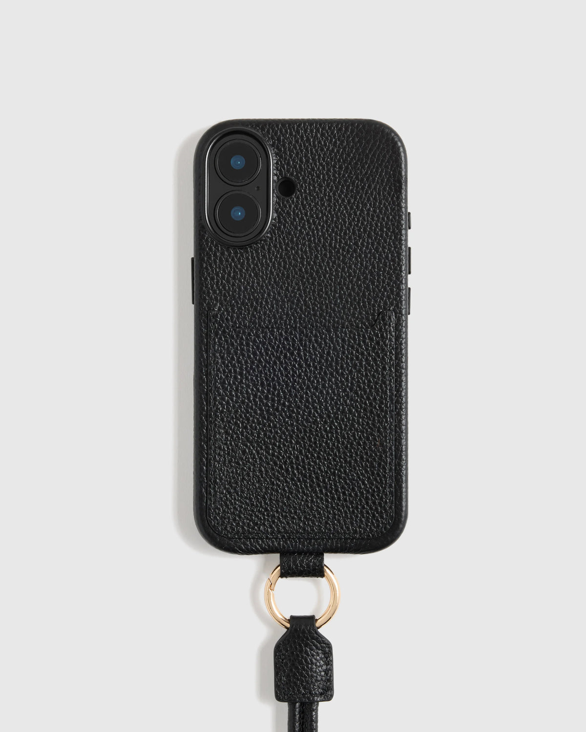 Italian Leather Phone Crossbody Case - 17 / Black
