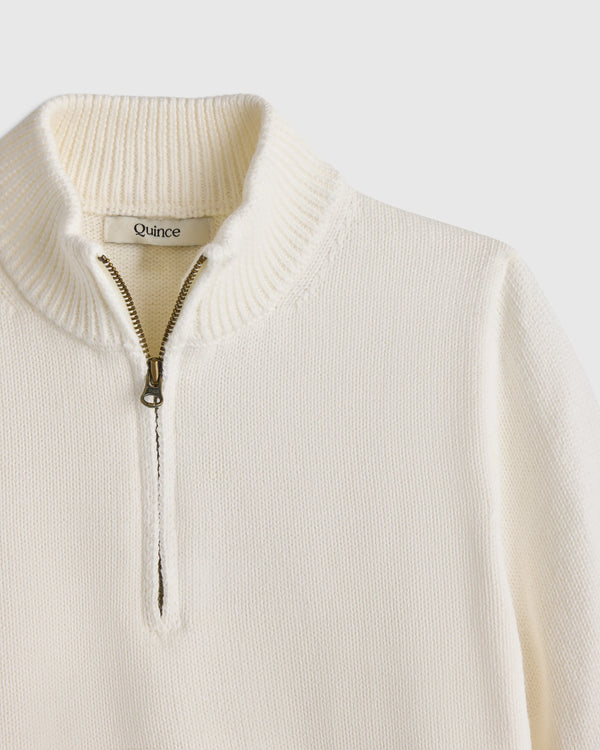 Boys 100% Organic Cotton Quarter-Zip Sweater - 2T / Navy