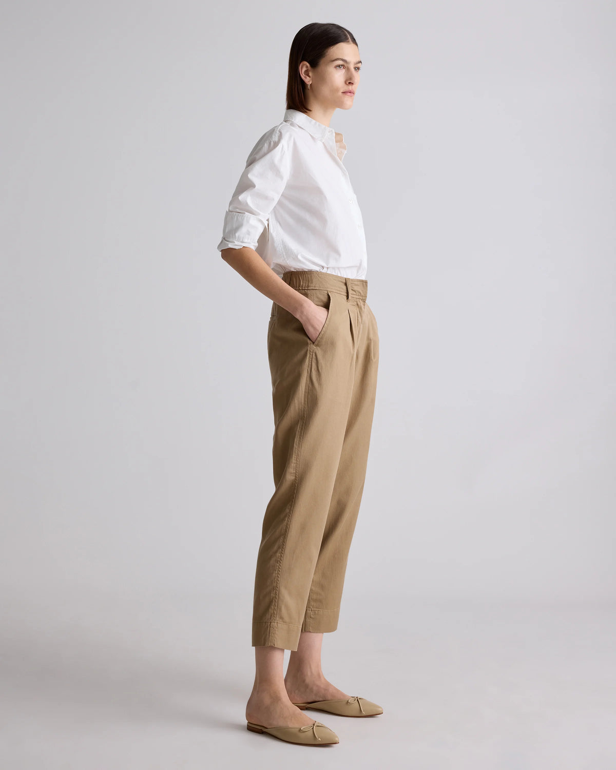 Drapey Twill Tapered Trouser - 0 / True Black