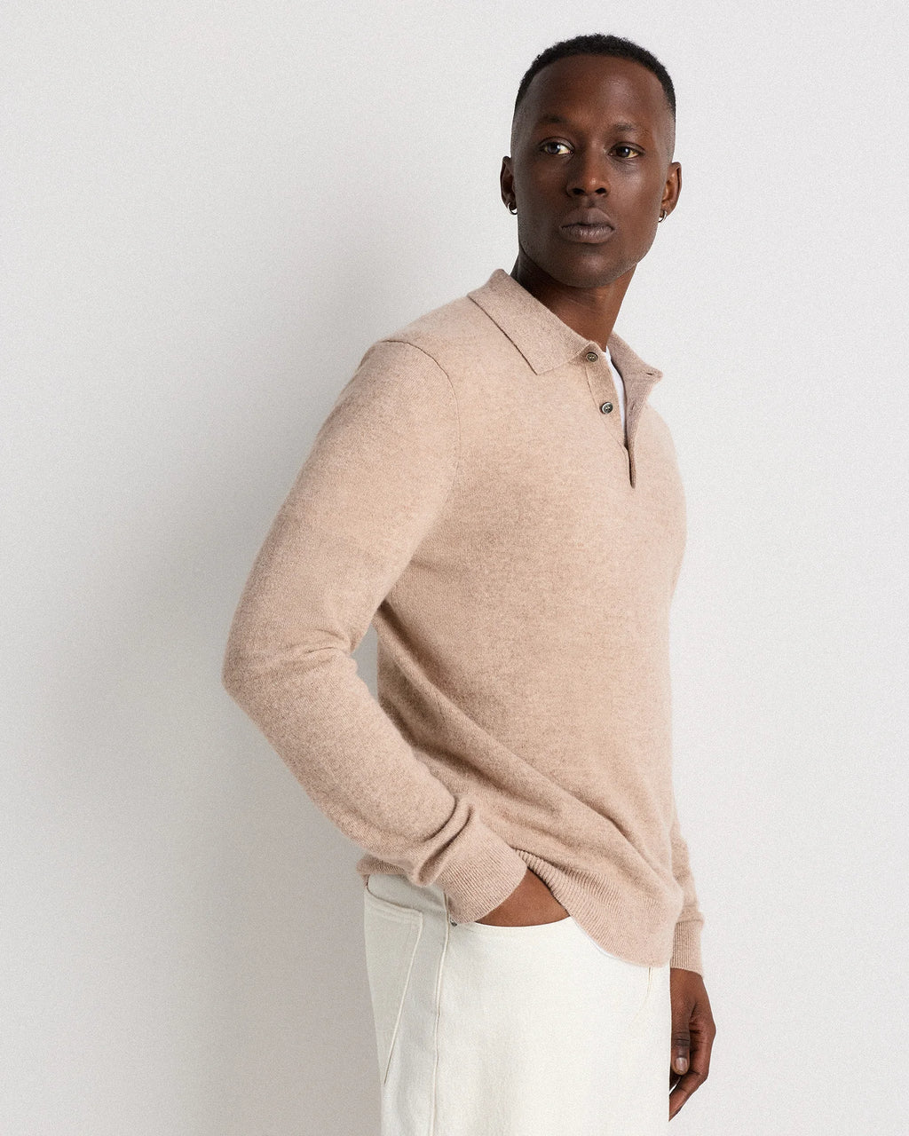 Mongolian Cashmere Polo Sweater - S / True Navy