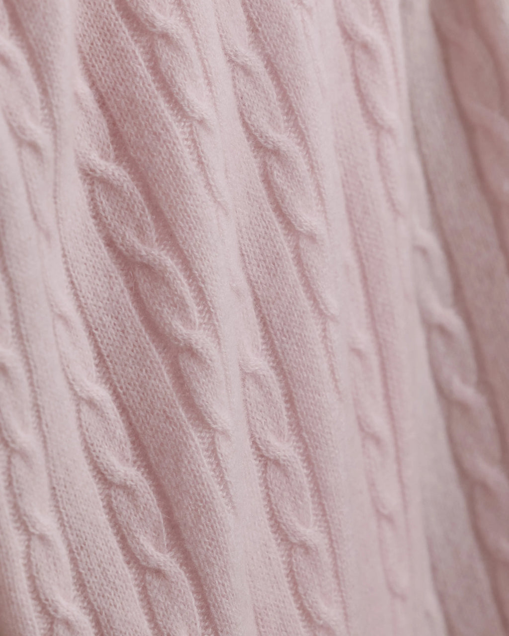 Cable Knit Cashmere Throw - 50x70 / Limoncello