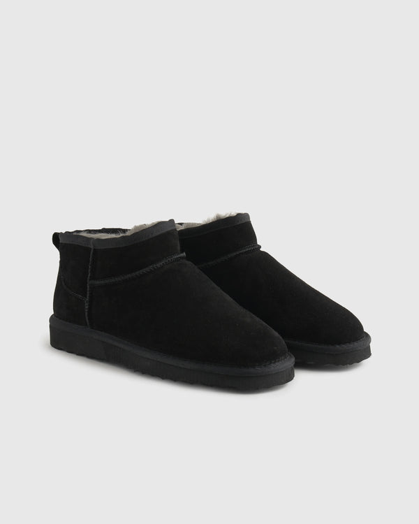 Australian Shearling Mini Boot - 6 / Black