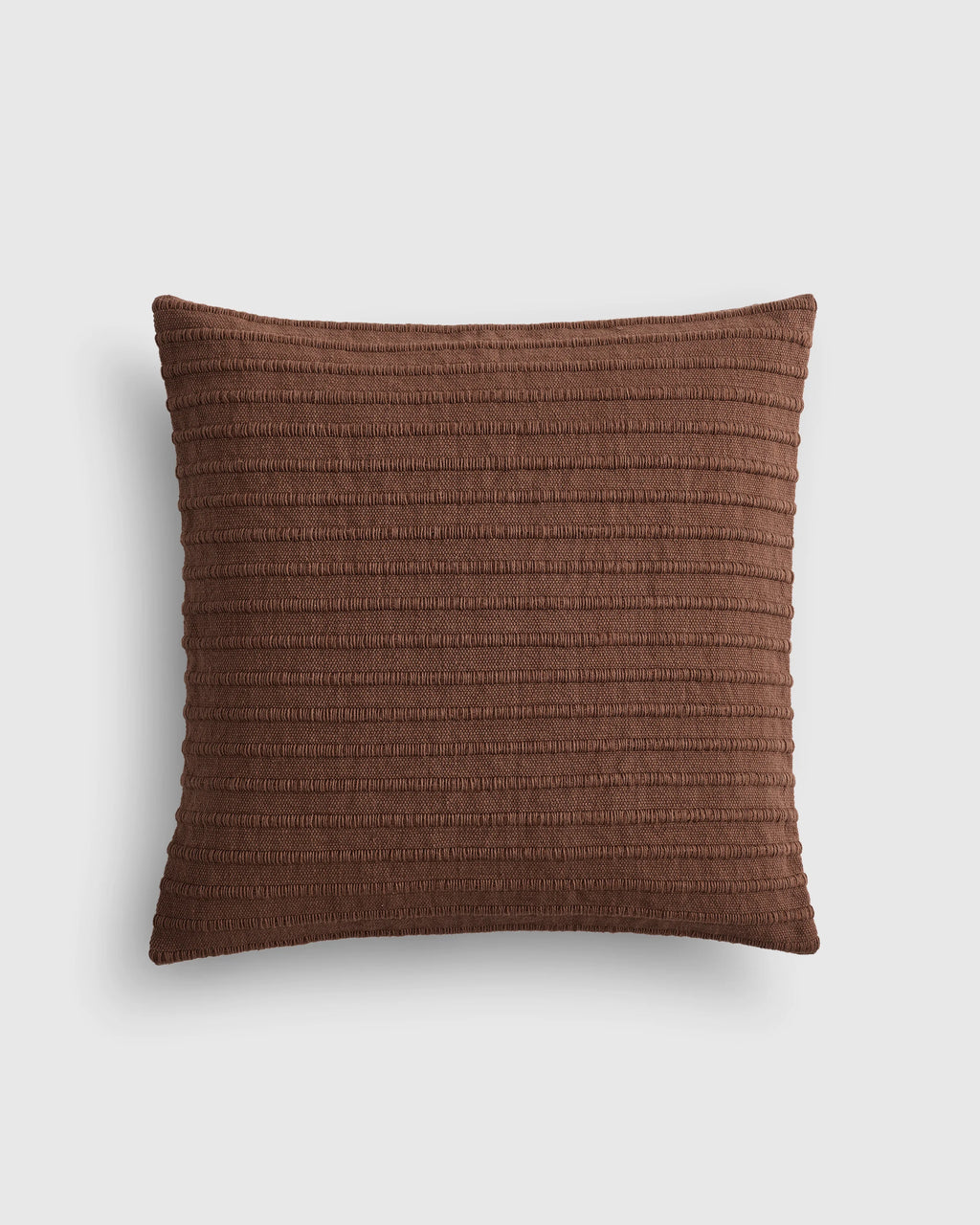 Ribbed Wool Cotton Pillow Cover - 20x20 / Red Clay