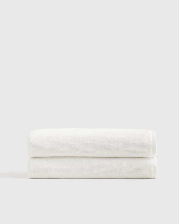 Turkish Ribbed Quick Dry Bath Sheet (Set of 2) - One Size / Mineral