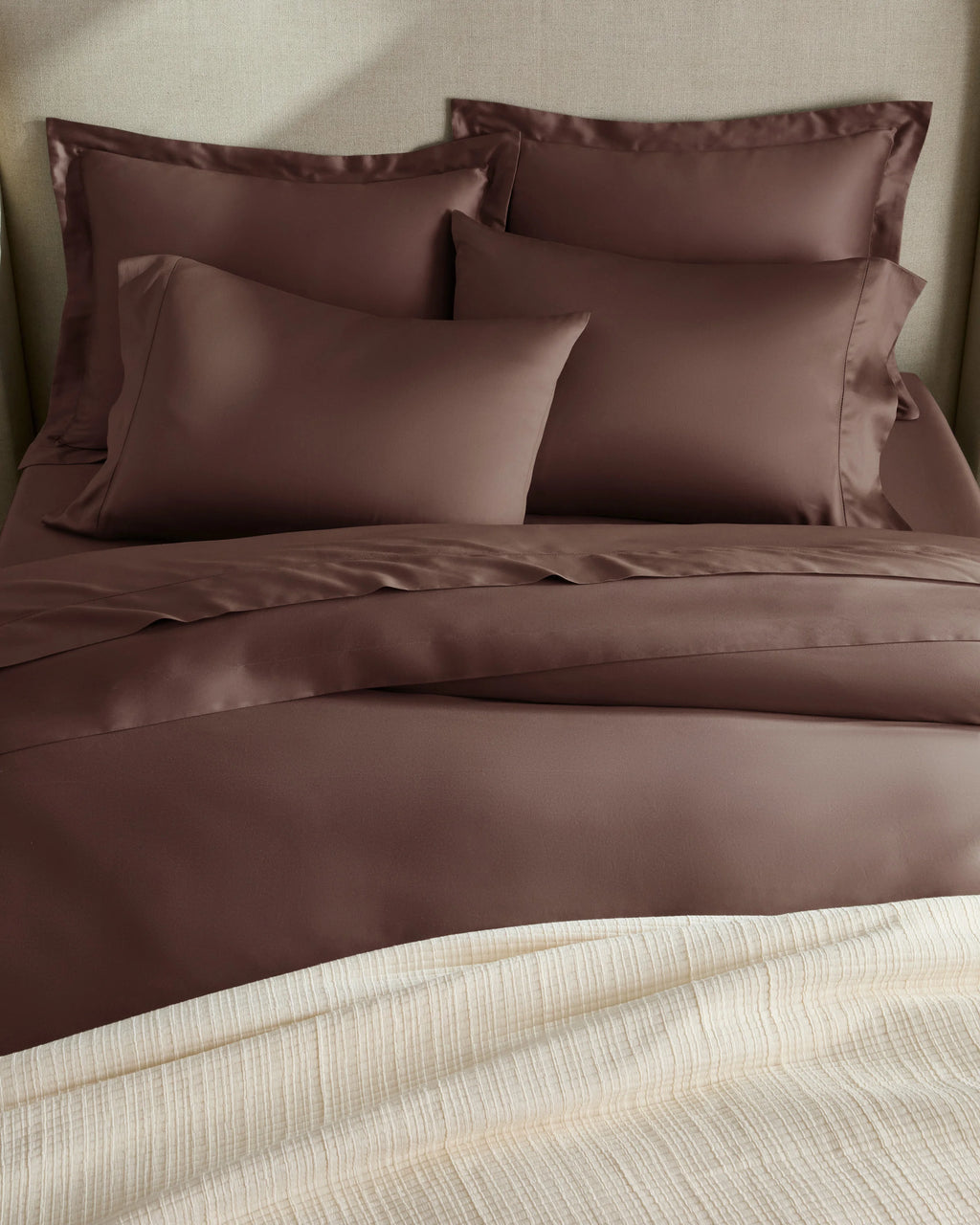 Signature Giza Cotton Sateen Euro Sham - Euro / Mineral