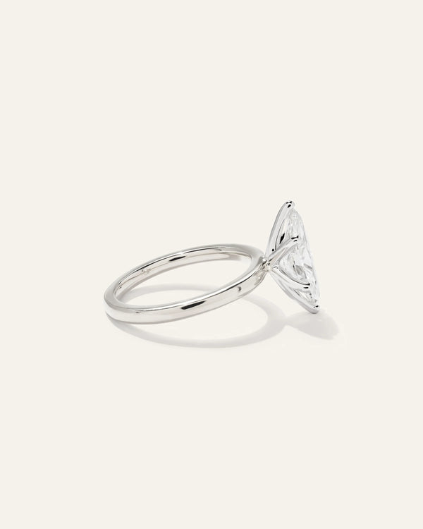 Lab Grown Diamond Marquise Comfort Fit Engagement Ring - 2ct - 4 / Yellow Gold