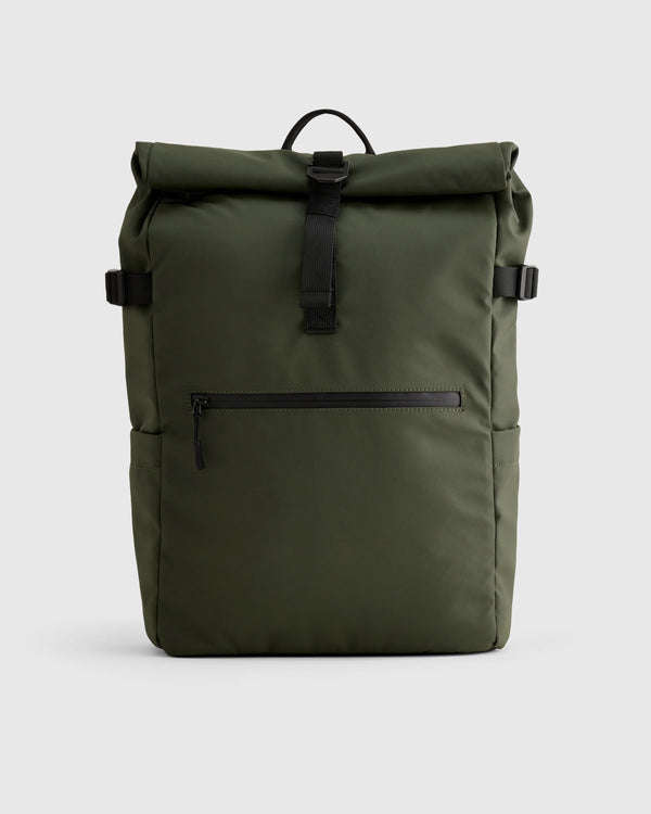 Weather Proof Roll-Top Backpack - One Size / Navy