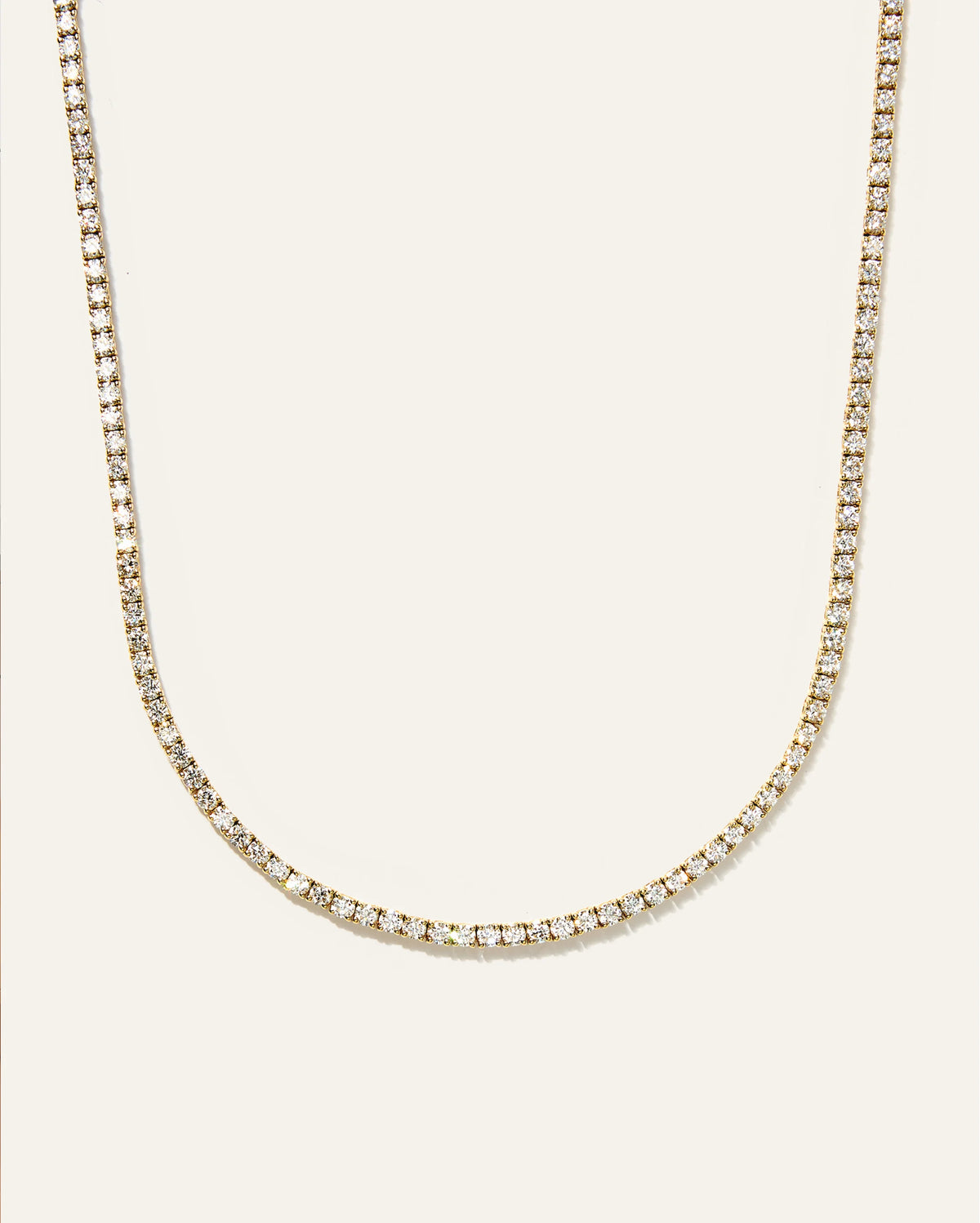 14K Gold Lab Grown Diamond Tennis Necklace - 5ctw - 16" / Yellow Gold Main image