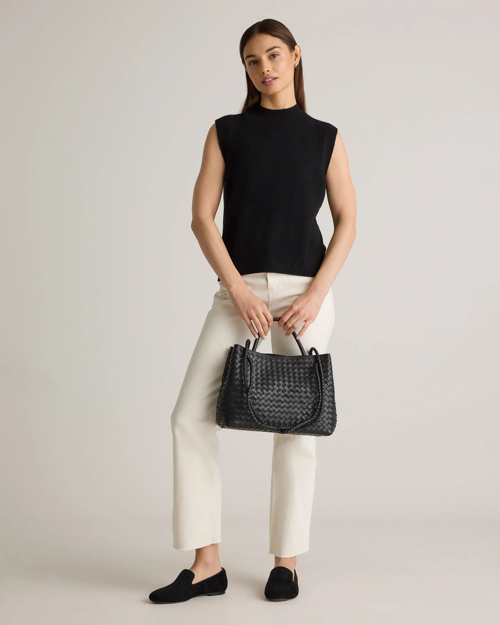Romy Handwoven Satchel - One Size / Cognac