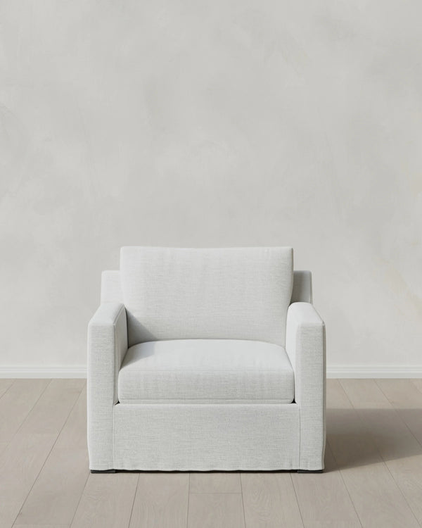 Ellery Slipcover Chair in Performance Linen - One Size / Sand