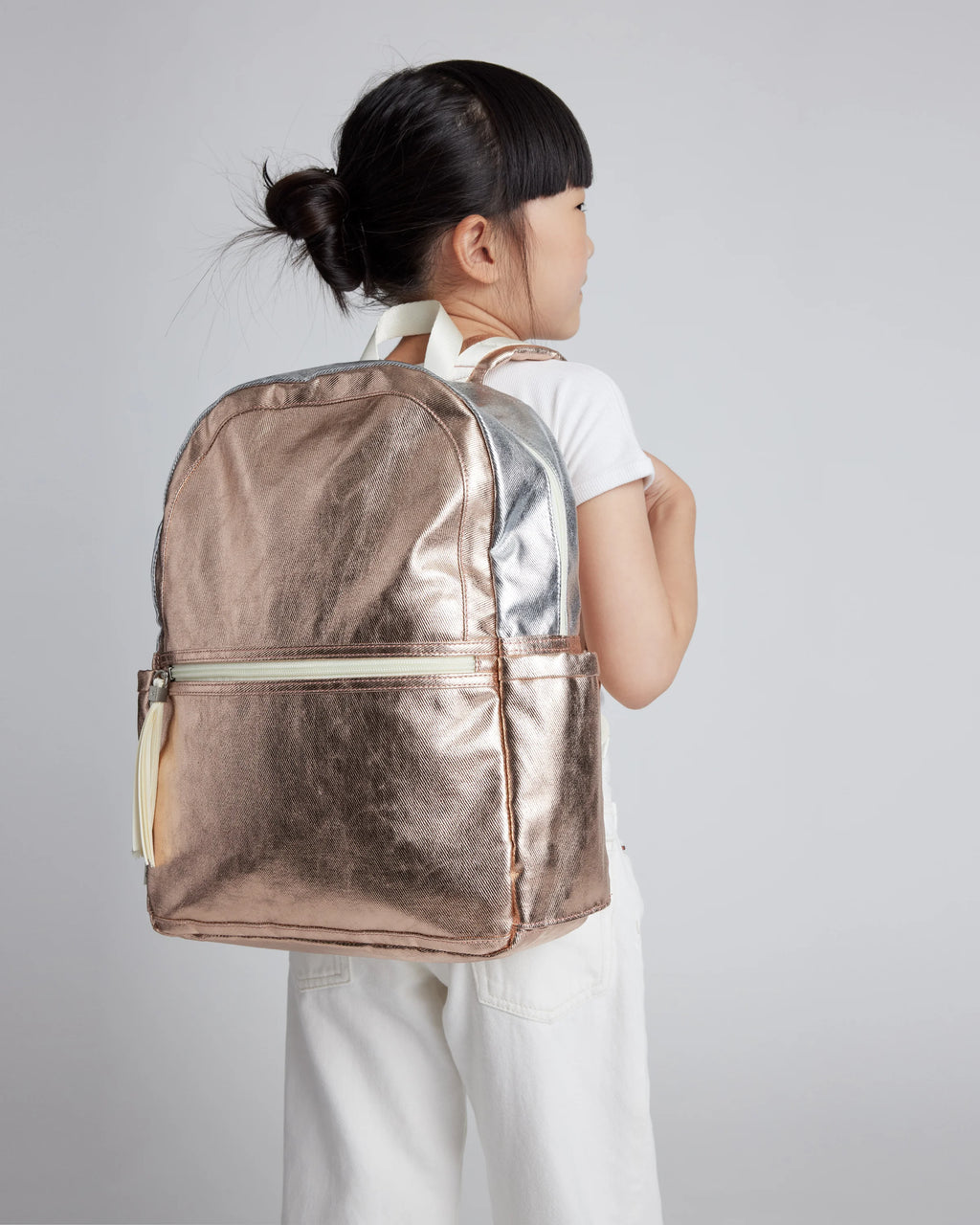 Recycled Double Pocket Backpack - One Size / Rainbow Clouds