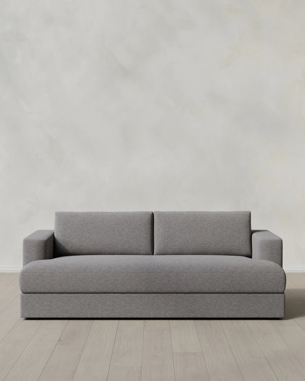 Sierra Curved Arm Sofa in Performance Basketweave - 7ft / Flax