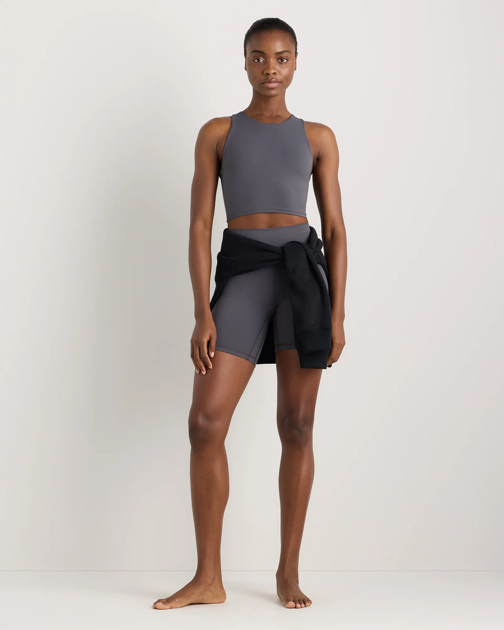 Ultra-Form High-Neck Cropped Tank - XS / Black Camo