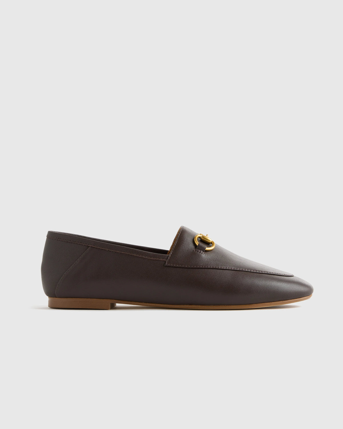 Italian Leather Horsebit Loafer - 5 / Coffee Bean Main image