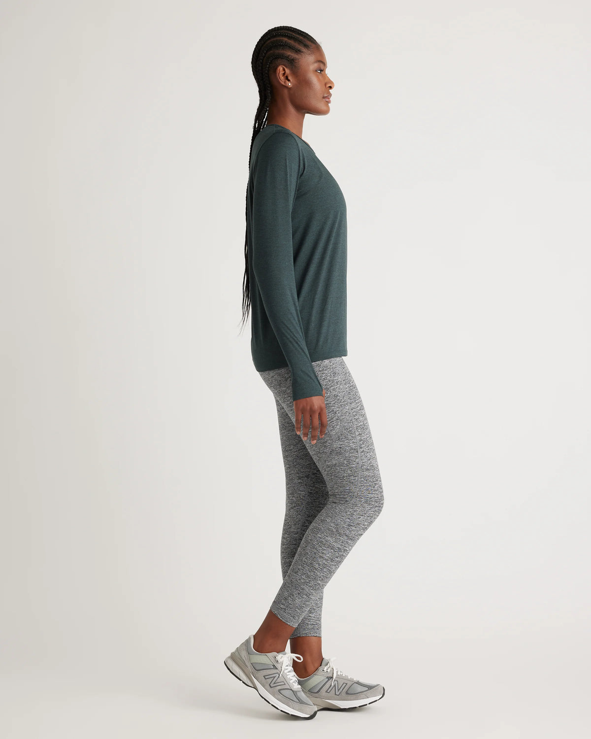 Flowknit Breeze Long Sleeve Top - XS / Heather Deep Navy