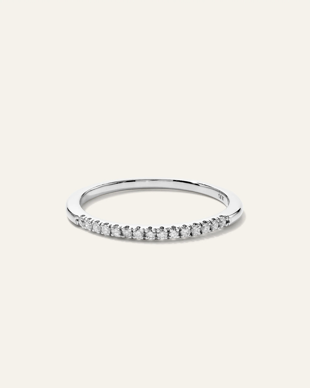 14K Gold Diamond Wedding Band - 4 / Yellow Gold
