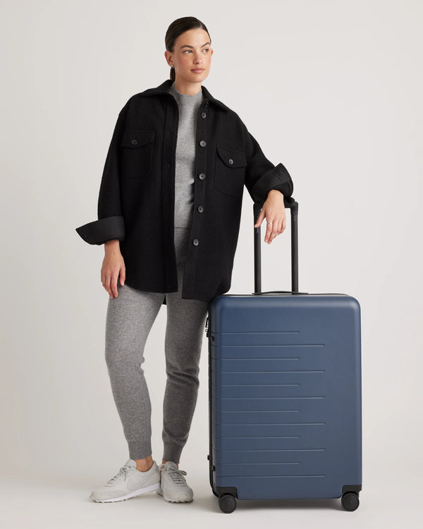Expandable Small Carry-On & Large Check-In Suitcase Set - One Size / Dark Green
