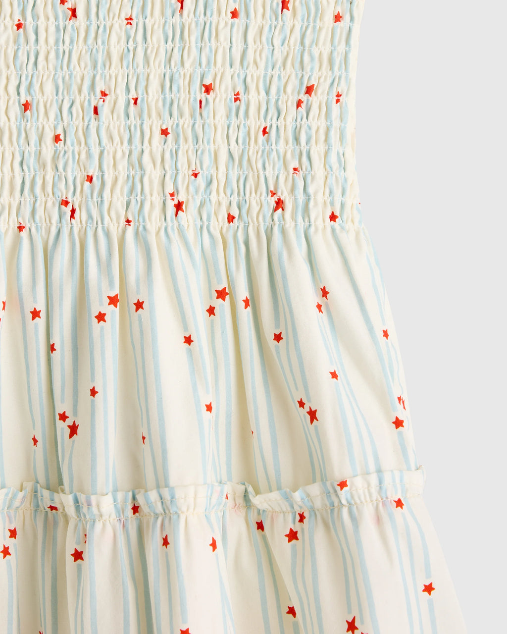 100% Organic Cotton Poplin Smocked Dress - 2T / Floral Sprigs