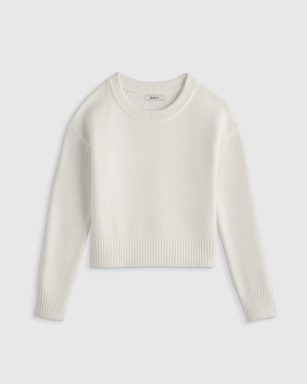 100% Organic Cotton Crewneck Sweater - 6 / Navy/White