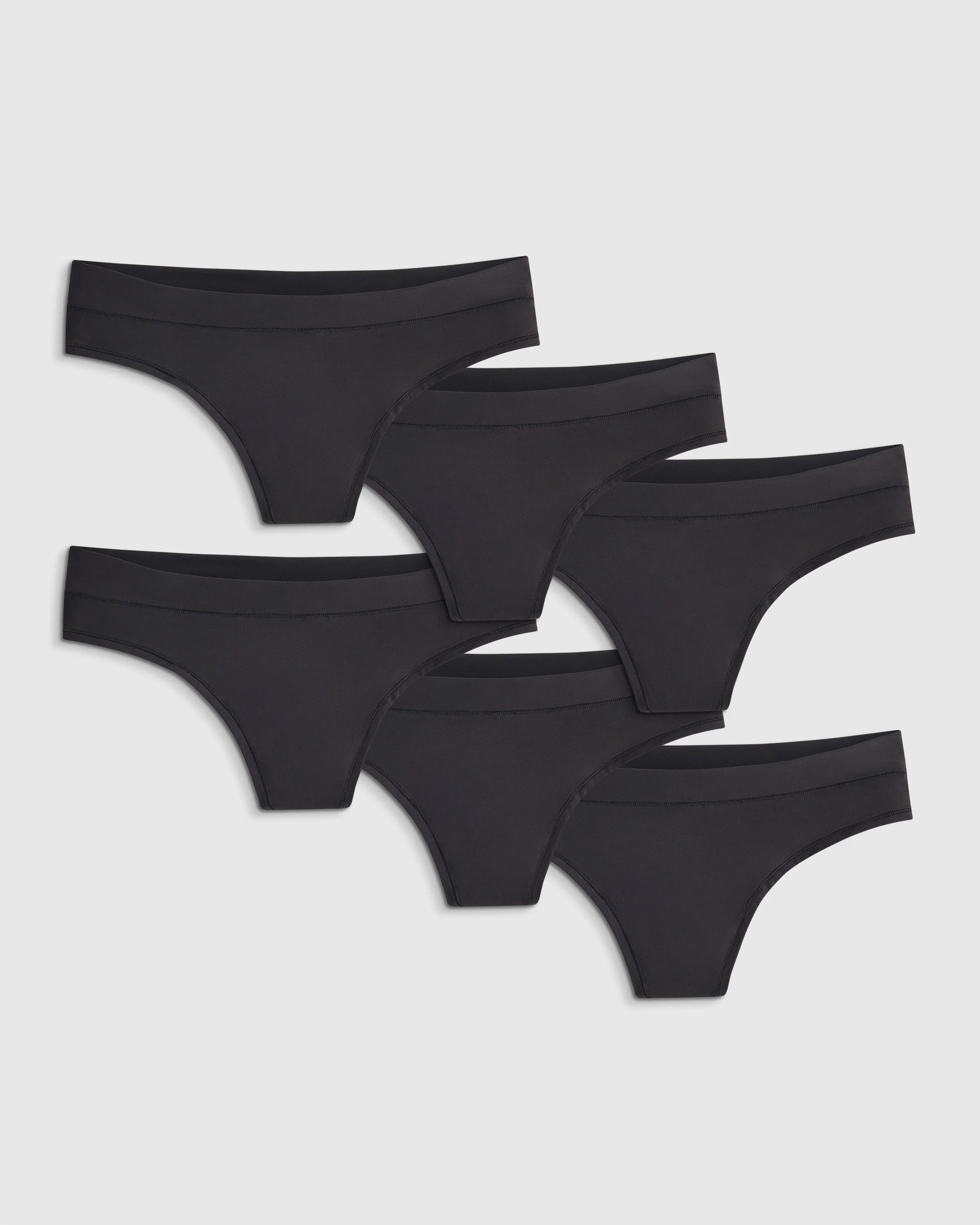 Second Skin Maternity Thong (6-pack) - XS / Black Secondary image