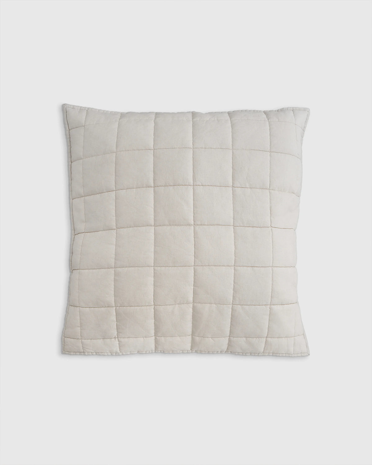 European Linen Box Quilted Euro Sham - Euro / Navy
