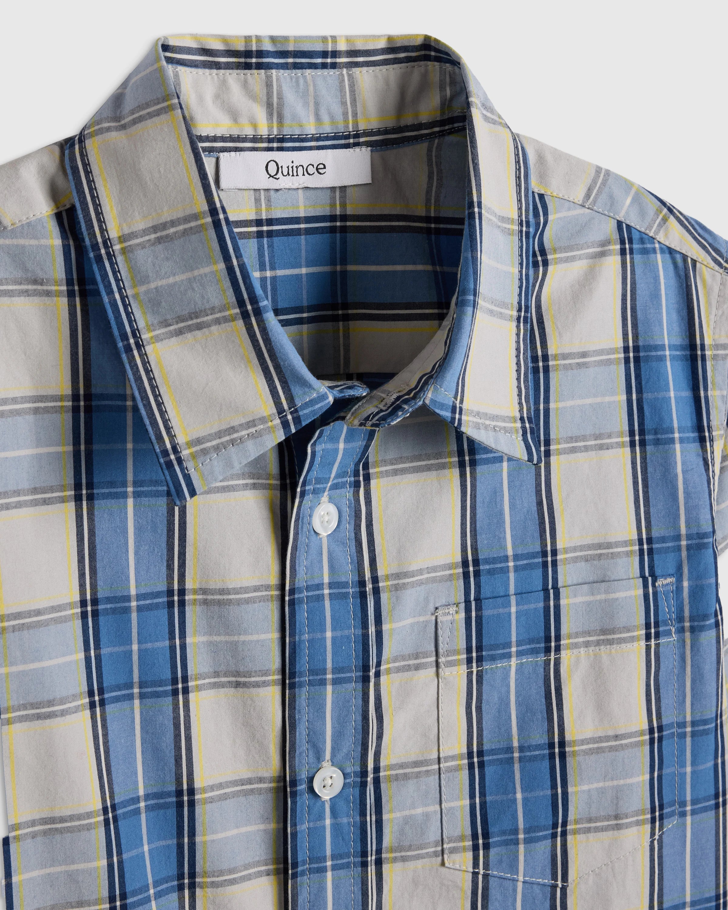 100% Cotton Poplin Printed Long Sleeve Button Down - 6 / Blue Multi Plaid Secondary image