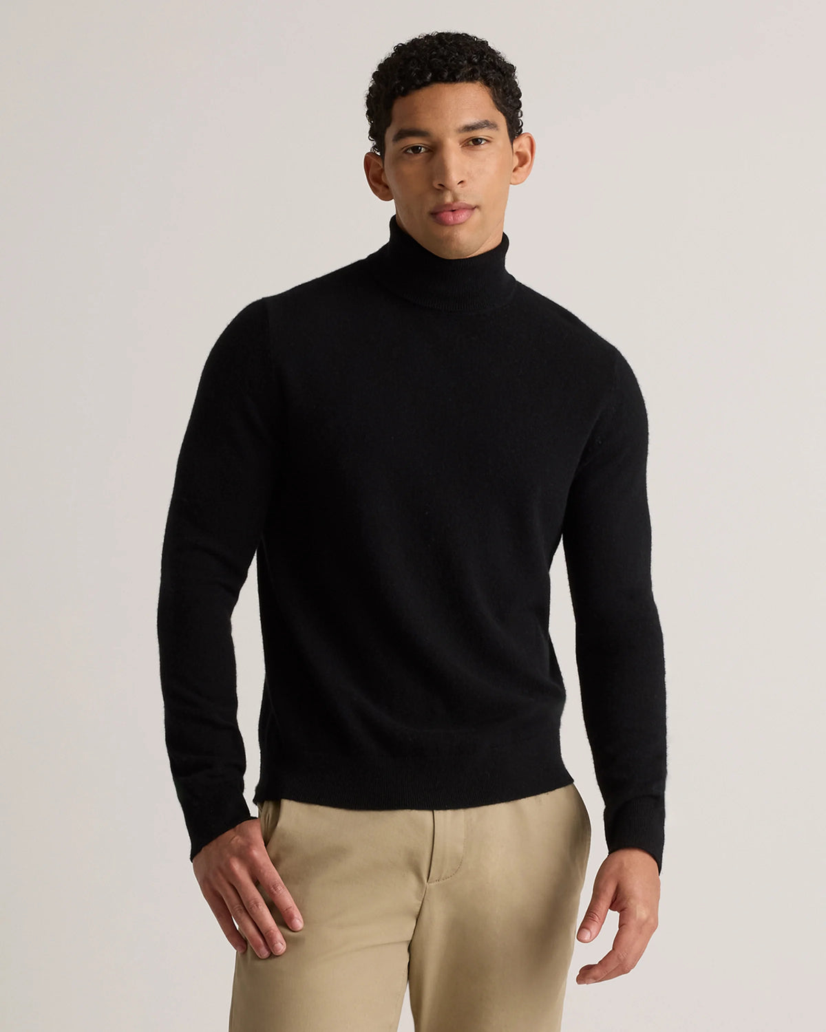 Mongolian Cashmere Turtleneck Sweater - S / Black Main image